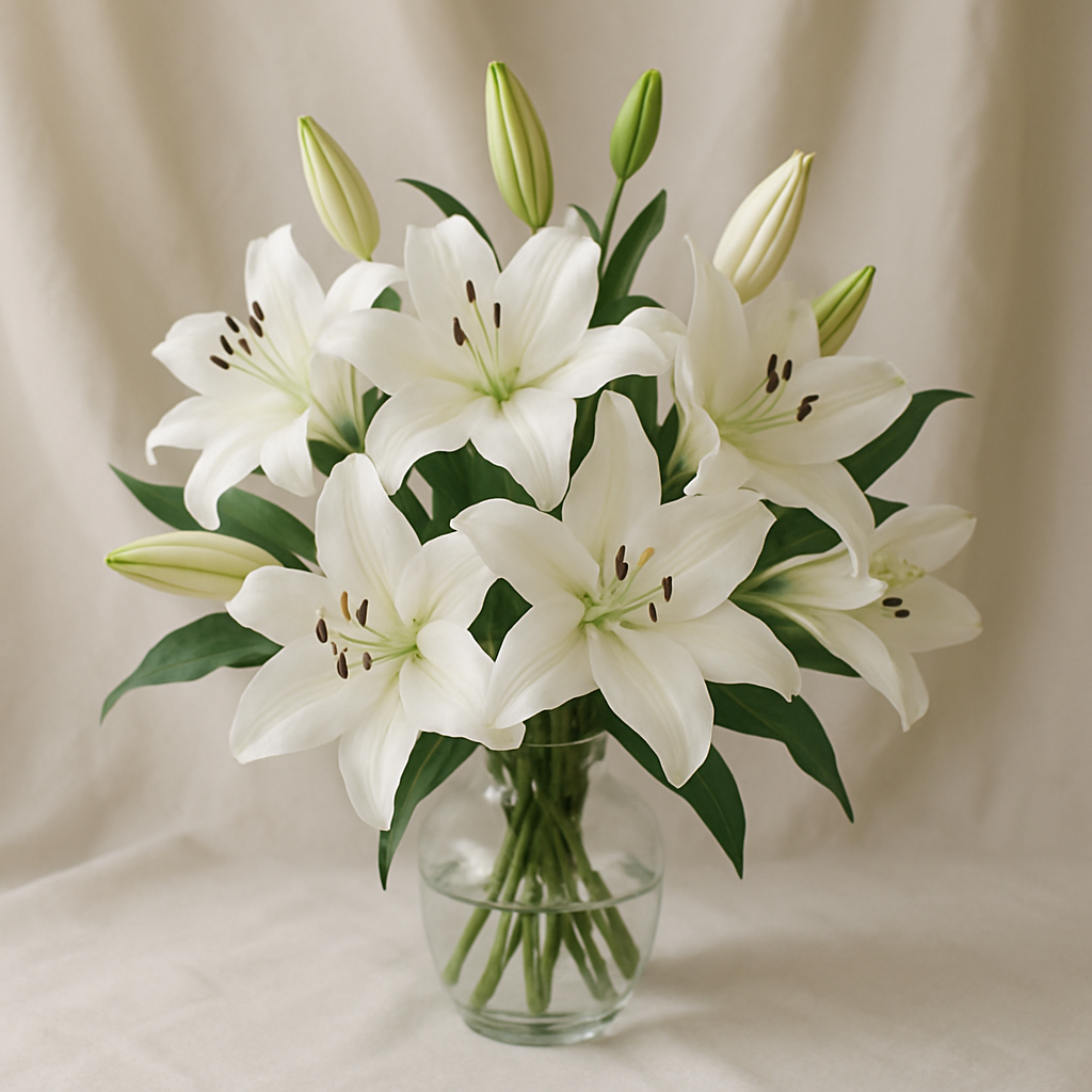 Elegant white lilies arrangement